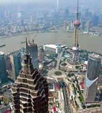 上海ワールドフィナンシャルセンターの俯瞰写真